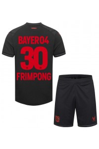 Bayer Leverkusen Jeremie Frimpong #30 Jalkapallovaatteet Lasten Kotipeliasu 2023-24 Lyhythihainen (+ Lyhyet housut)